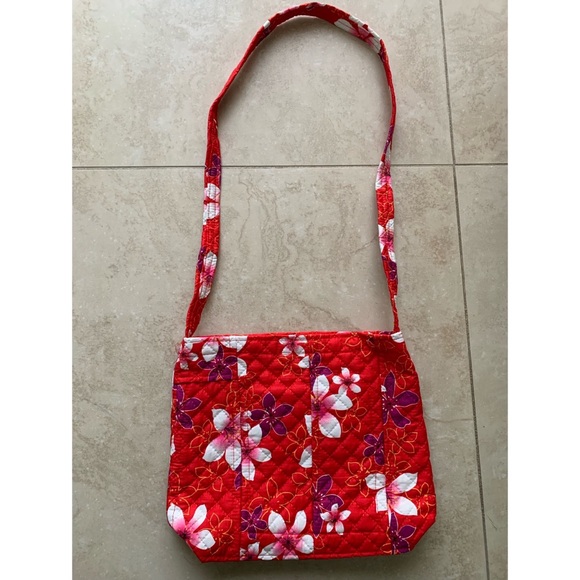 Handmade Red Floral Crossbody Bag - Picture 1 of 2